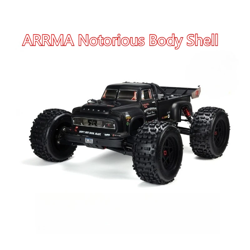 ARRMA AR406147 1/8 Scale Notorious 4x4 6S BLX Roller Body Shell Black Car Shell Replacement RC Car Parts No Chassis