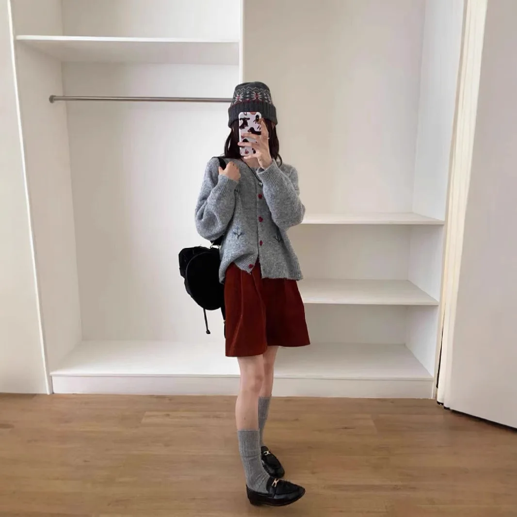 Frauen Elegante Casual Trendy Lose Breasted Langarm Einfache Gestrickte Pullover Strickjacken Herbst Winter Weibliche Kleidung Mäntel