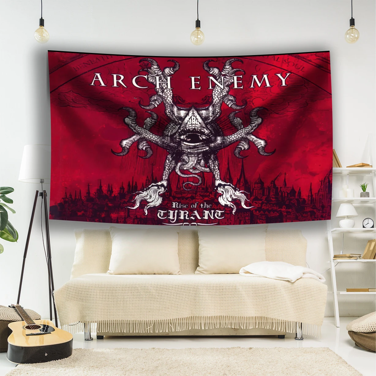 

Nemesiss Band Tapestry Banner Death Metal Style Printed Poster Room Bedside Decoration