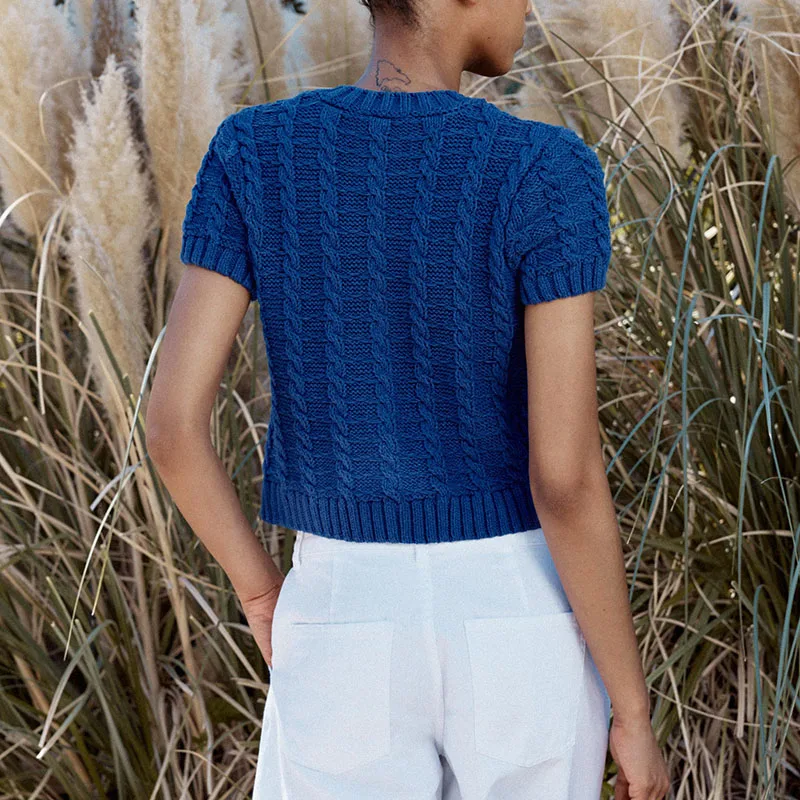 봄 신상 여성 라운드 넥 니트 자켓 2025 스트리트 슬림 핏 오픈 가디건 컬러