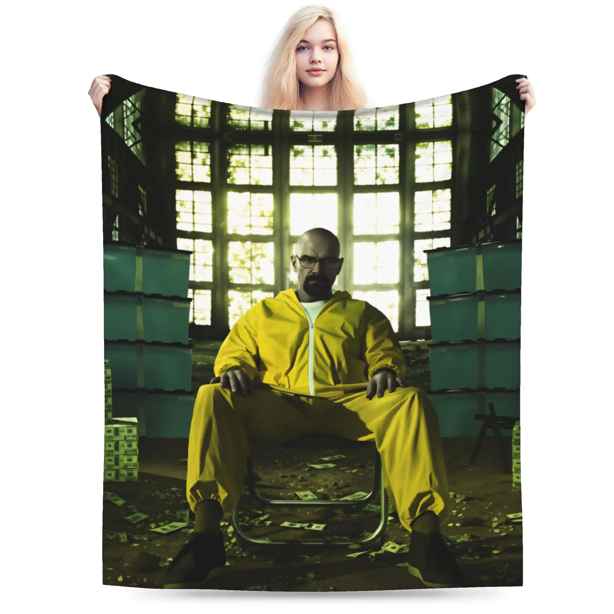 Breaking Bad Flanelldecken, warme, weiche Bettwäsche für den Winter, für Jungen und Mädchen, bequeme Tagesdecke für den Außenbereich, Sofabettbezug