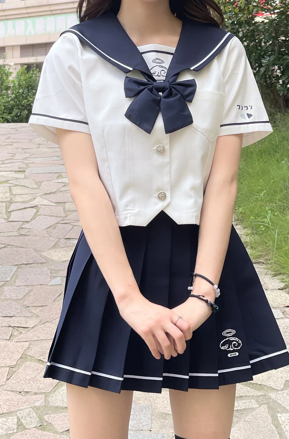 Japanese Style Student Girls School Uniforms Girls Navy Costume Women Sexy Navy JK Suit Sailor Blouse Pleated Skirt