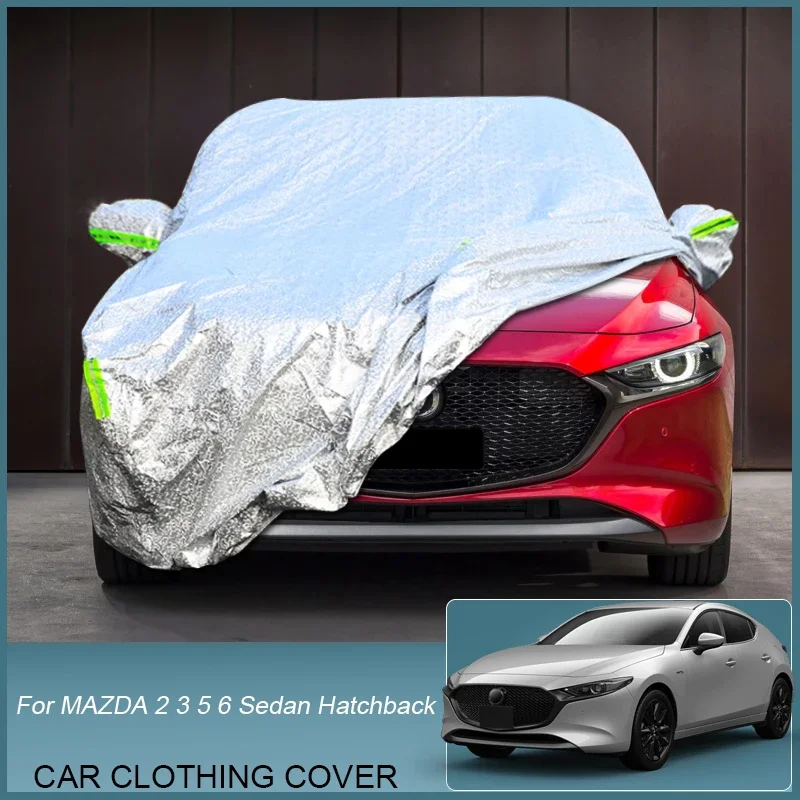 

Full Car Cover Rain Frost Snow Dust Waterproof For Mazda 2 Demio DJ 3 BP 5 Premecy CW 6 GL Sedan Wagon Hatchback Anti-UV Cover