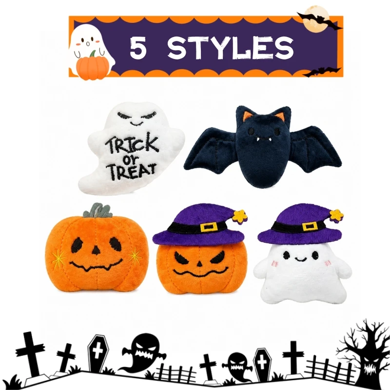 12-40 Stück Halloween Mini-Plüsch-Schlüsselanhänger Großpackung Geister-Stofftiere Geschenktüten-Füller Halloween-Party-Geschenke – Detail 5
