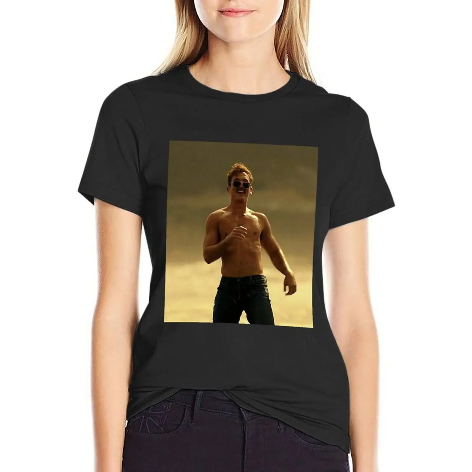 Miles Teller T-shirt animal print shirt for girls tops workout shirts for Women