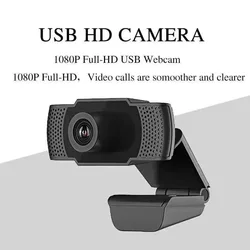 Nueva cámara Web Full HD de 1080P con micrófono con luz de relleno LED, cámara Web con enchufe USB para PC, ordenador, Mac, portátil, cámara de escritorio