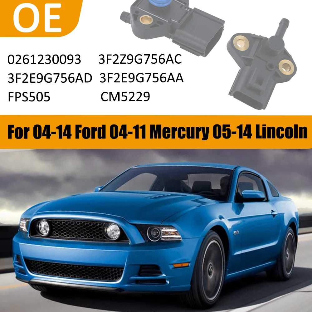 Fuel Injector Rail Pressure Sensor For Ford Escape Explorer Focus Maverick Mustang 2005 2008 2007 Crown Victoria 3F2E9G756AD view 4