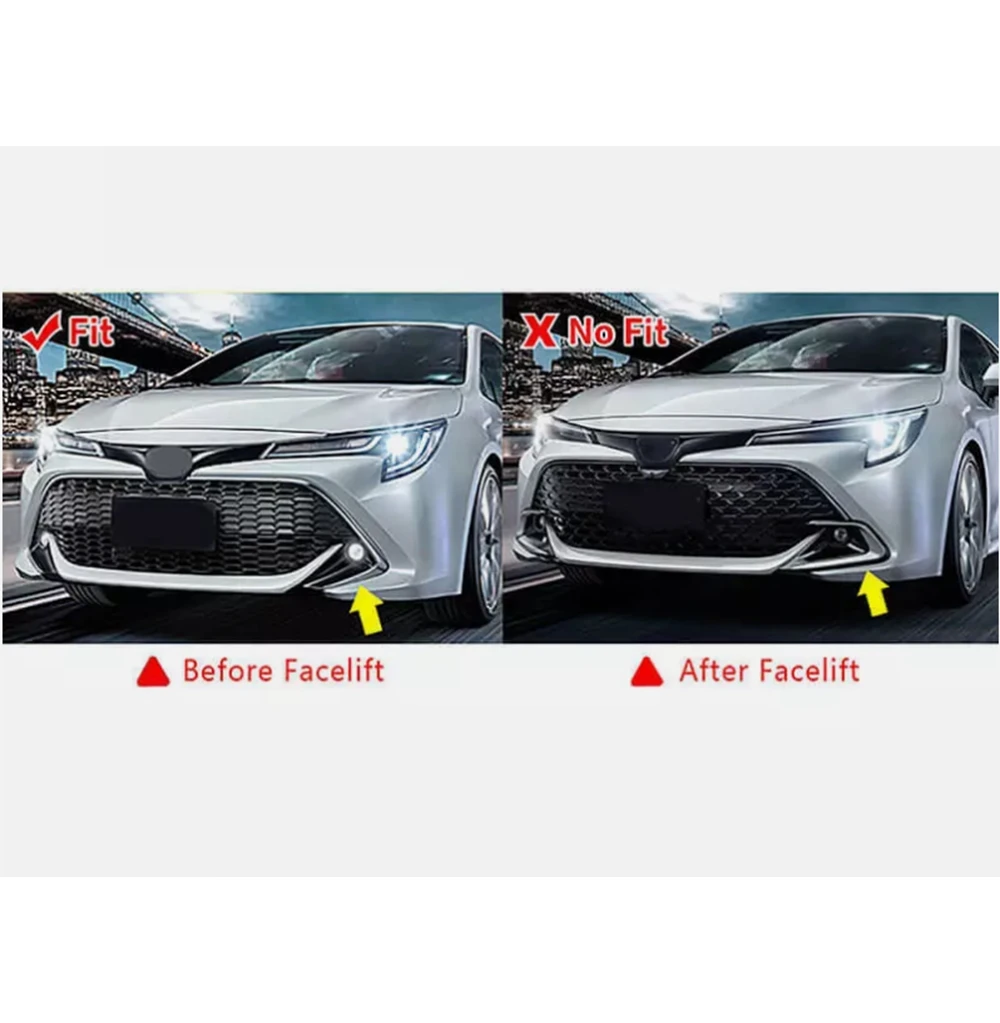 Dla Toyota Corolla Auris E210 5DR Hatchback 2019-2022 Przedni Splitter Spojler Listwa Zderzaka Gloss Black Prawdziwe Włókno Węglowe — zdjęcie 7
