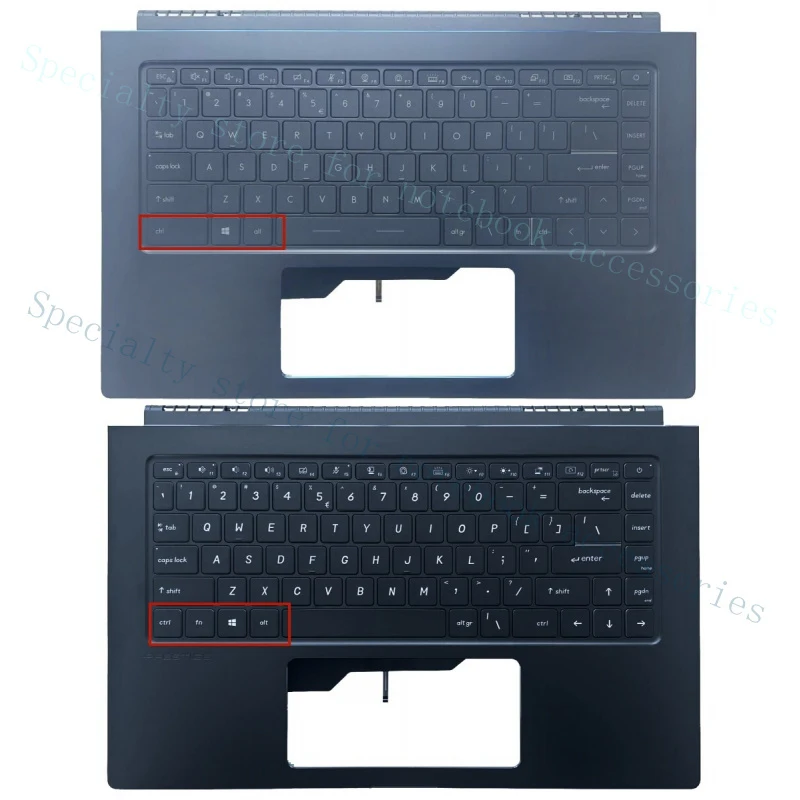 

A+ New For MSI Prestige 15 A10SC MS-16S3 Upper Case Palmrest Gray Backlit Keyboard