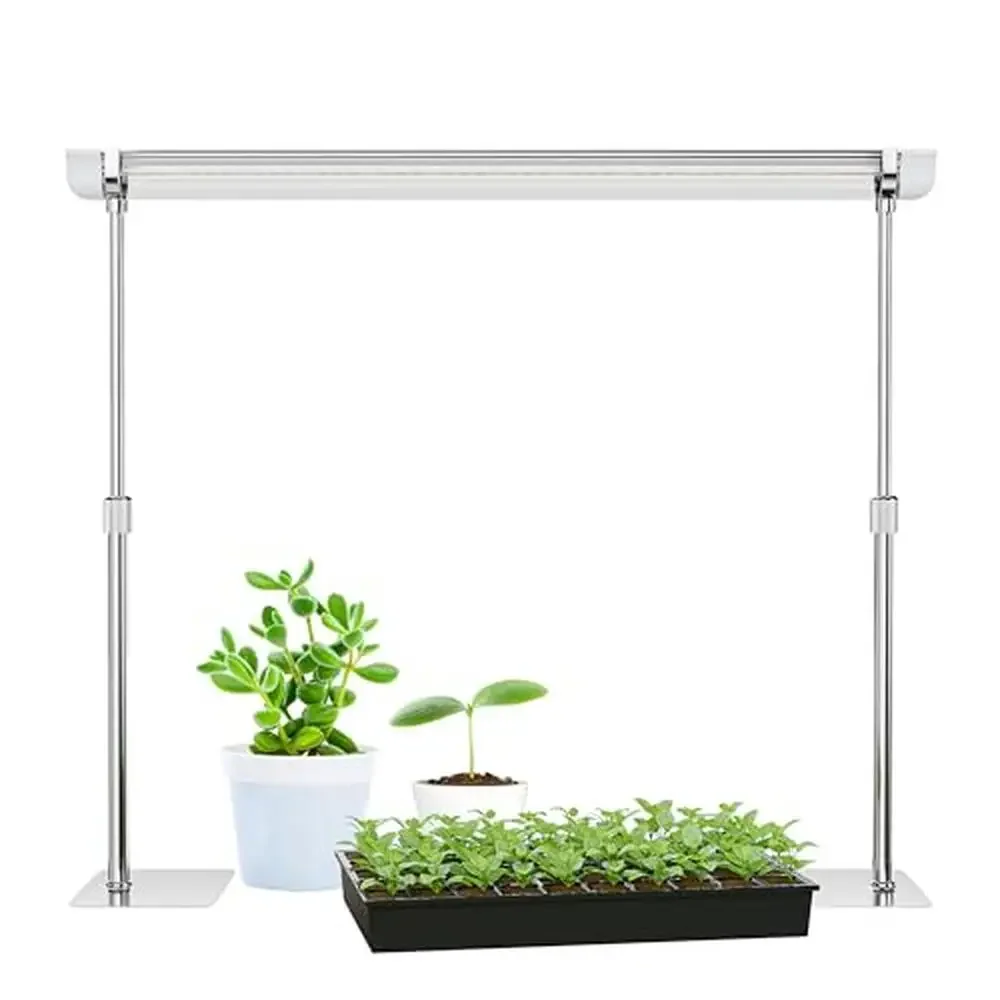 LED Grow Light Stand ในร่มเมล็ดเริ่มต้นปรับความสูงเต็มสเปกตรัมตาราง Strong Light 3 โหมดขาตั้งโลหะ Easy Assembly