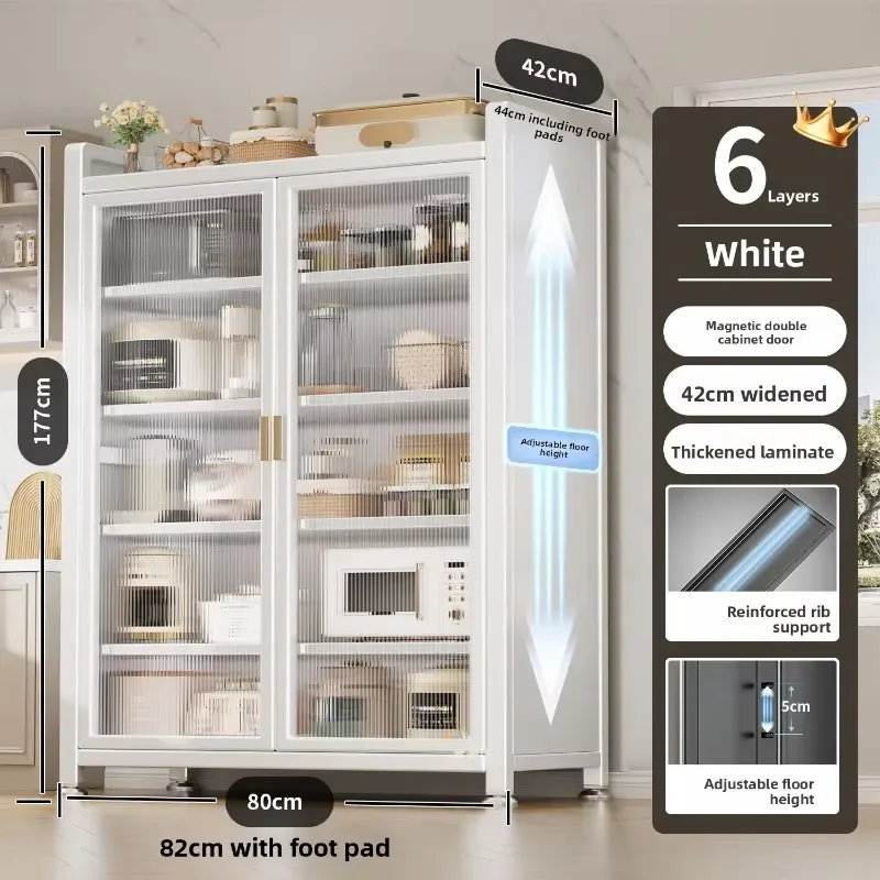 High Quality Durable Waterproof Sustainable Multifunction Modern Five-Tier Floor-Standing Kitchen Microwave Oven Storage