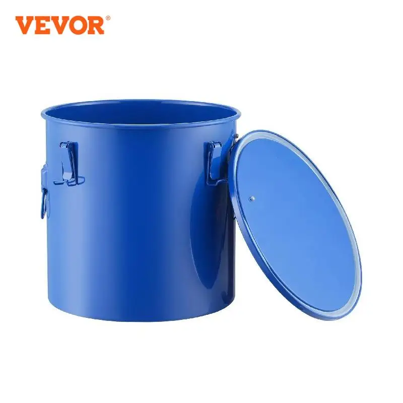 

VEVOR 10 Gal Fryer Grease Bucket Carbon/Stainless Steel Rust-Proof Coat Transport Container Lock Clips Filter Bag for Hot Oil