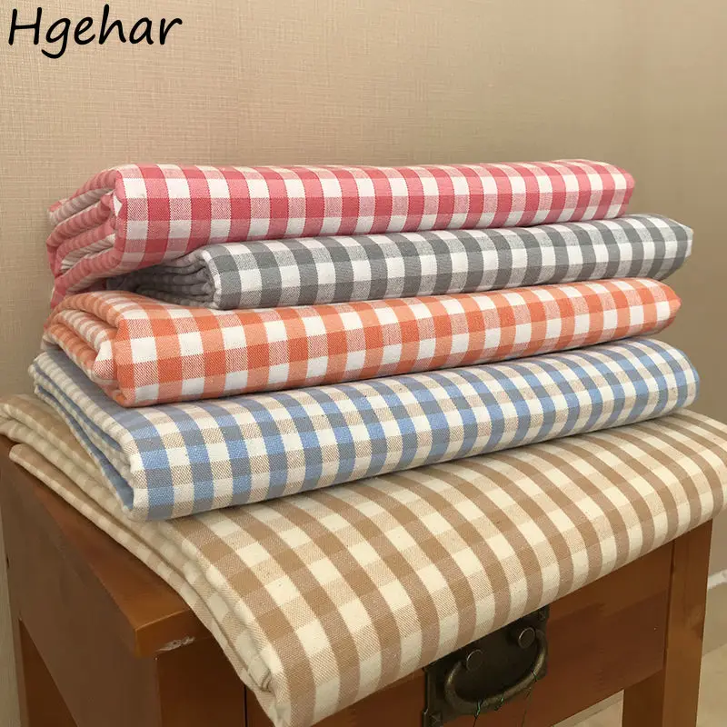 Plaid Sheets Classy Japanese Style Preppy Teens All-match Dormitory Popular Basic Cool Leisure Cover Newest Harajuku Single Bed