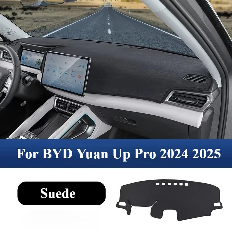 

For BYD Yuan Up Pro 2024 2025 Car Dashboard Pad Flannel Dashmat Mat Interior Sunshade Non-slip Dustproof Protector Cover