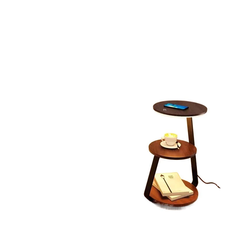 

Modern desk creative desk simple bedroom living room desk lamp shelf floor wireless charging