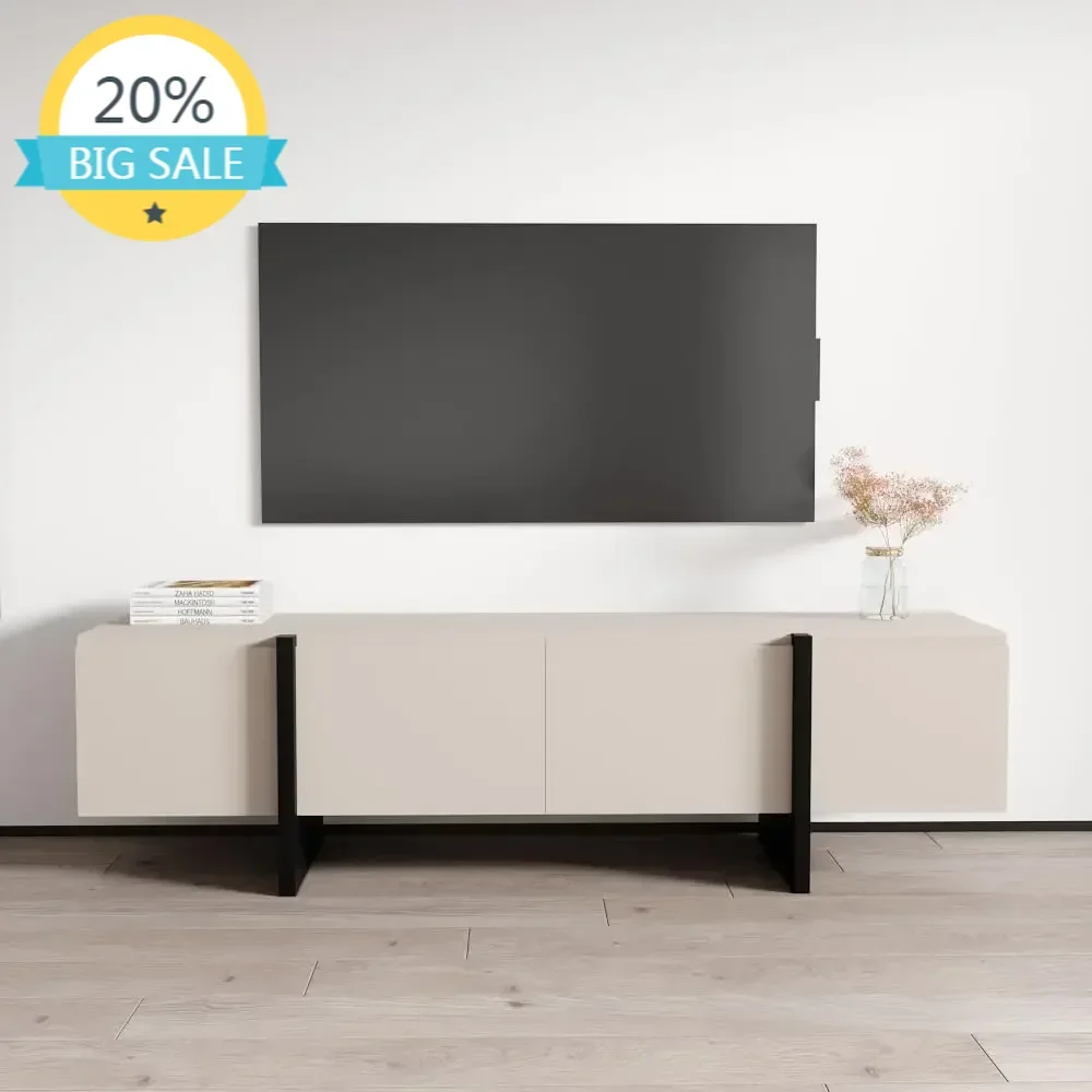 

Kinzie 180 TV Stand - Rectangular Shape Modern High-Gloss TV Stand with Storage Cabinet