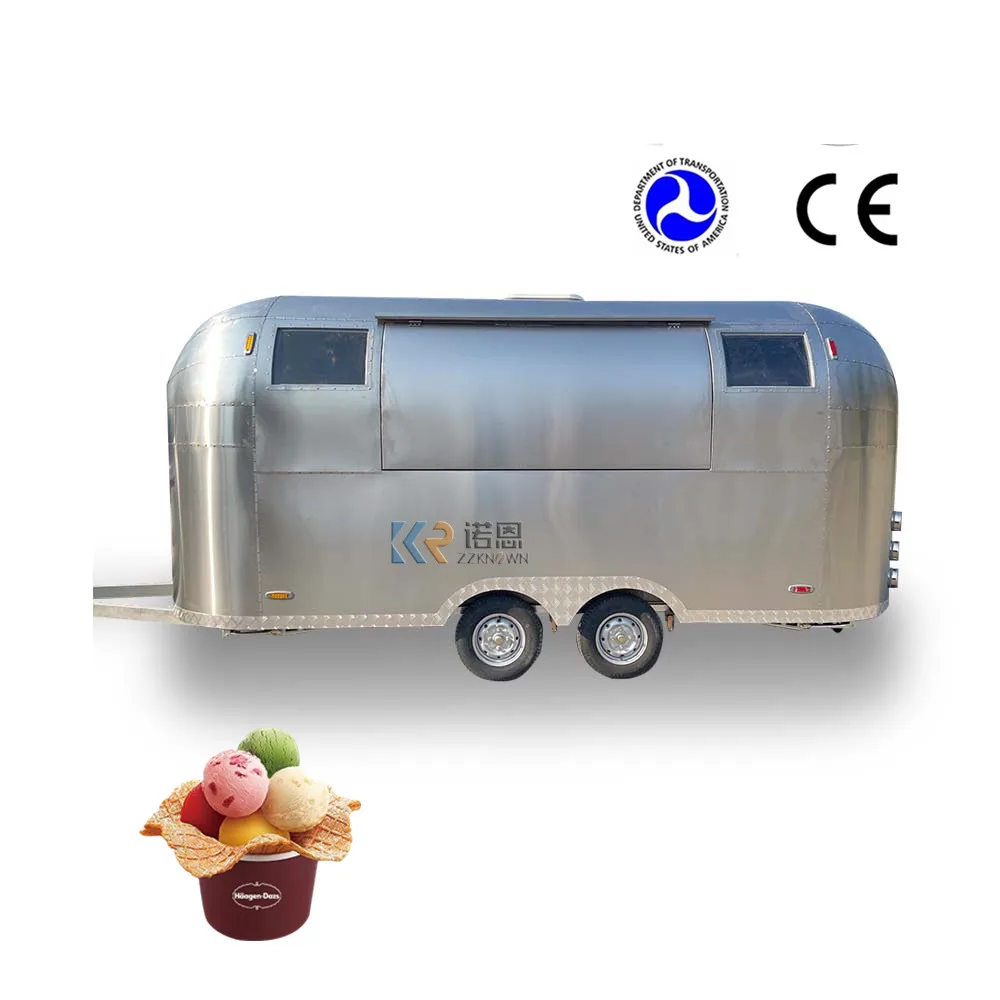 Remorque alimentaire standard américaine avec chariot alimentaire mobile DOT, camion alimentaire mobile entièrement équipé, Europe à vendre