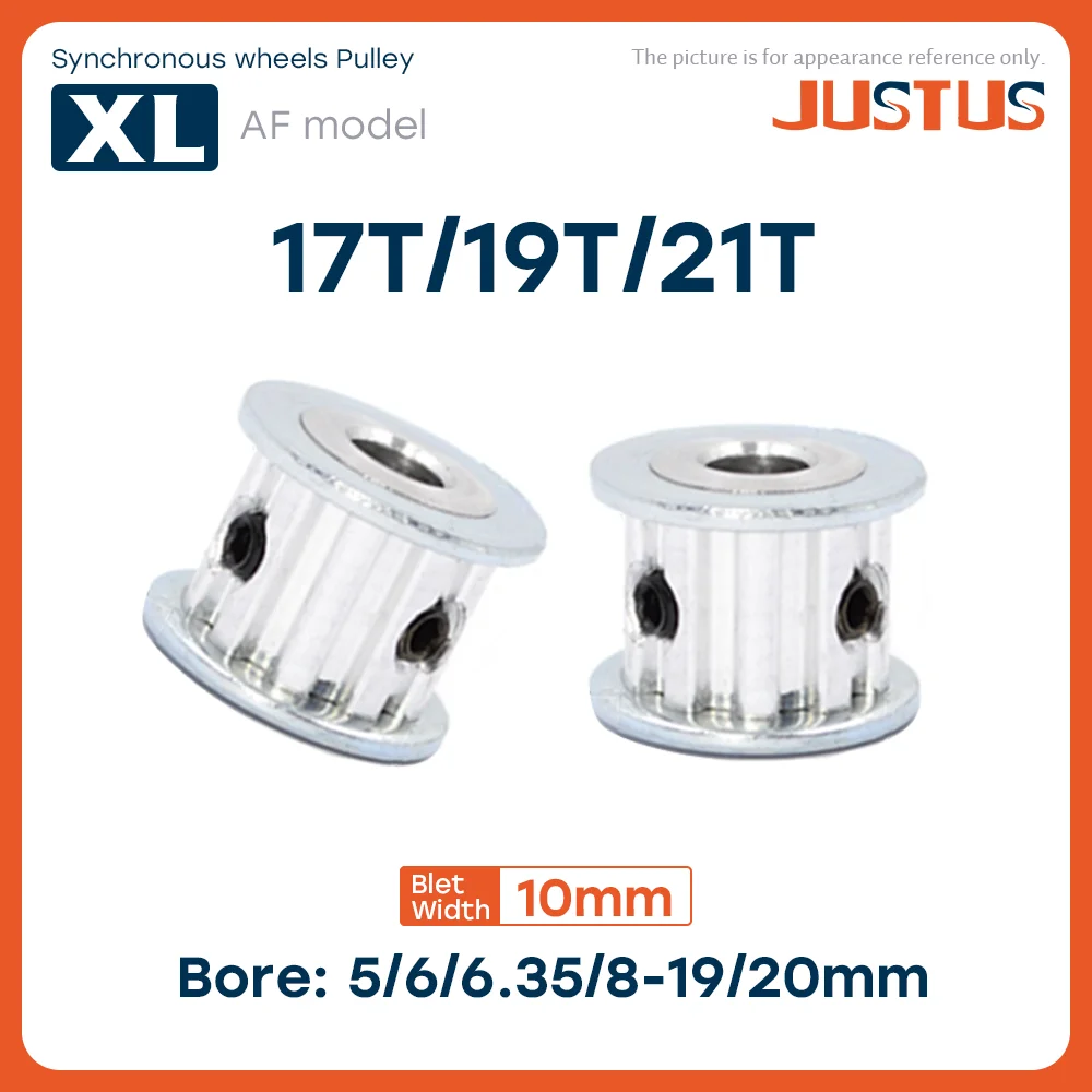 

XL Timing Pulley AF Type 17T/19T/21Teeth Bore 5/6/6.35/8/10-19/20mm for 10mm Width Belt Used In Linear Pulley