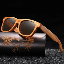 Plastics Wood Bamboo Sunglasses Men Women Classic Fashion UV400 Vintage Driving Sun Glasses Black Fishing Eyewear