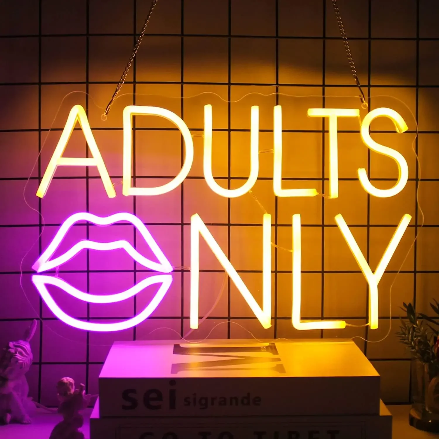 Adults Only Neon Sign Sexy Neon Light Neon Bar Sign Letter Neon Wall Sign Neon Signs for Bedroom Bar Man Cave Hotel Party Decor