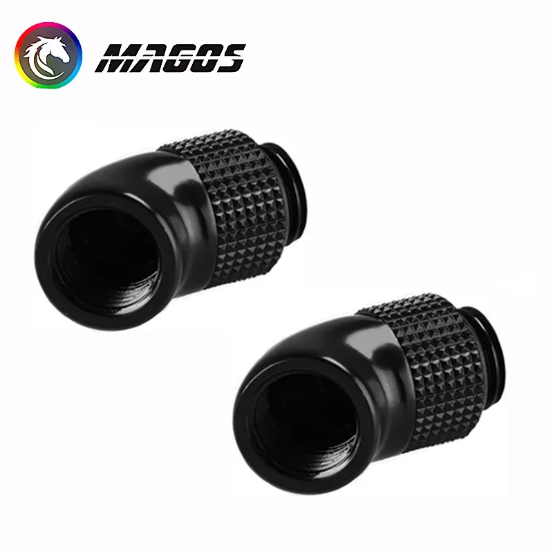 

4Pcs /Lot G1/4''360 Rotatable Angled Adapter Fitting, 45/90 Degree Elbow Compression Connector 2 Colors