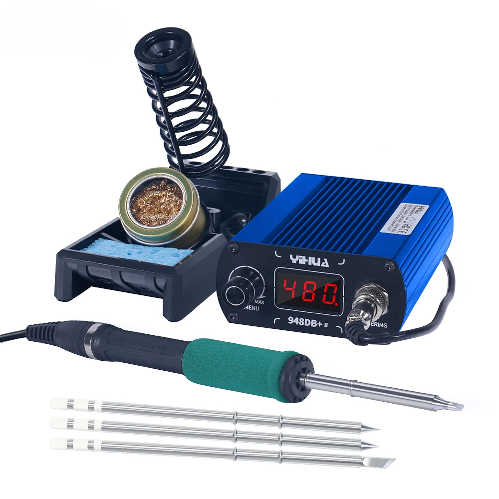 

YIHUA 948DB+II T12 Soldering Station 75W Quick Heating LCD Digital Display Electric Welding Iron Temperature Adjustable With Tip