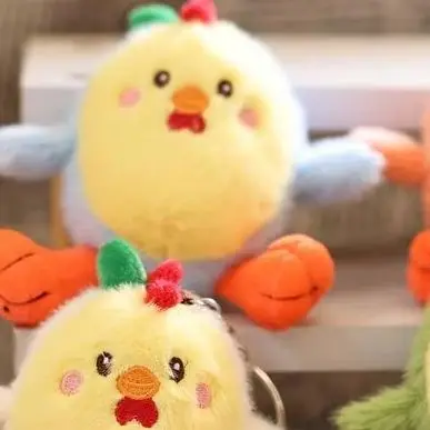 الكرتون الفاكهة الأفوكادو الدجاج أفخم المفاتيح الإبداعية محشوة دمية كيرينغ حقيبة طالب قلادة ظهره شنقا الديكور الهدايا