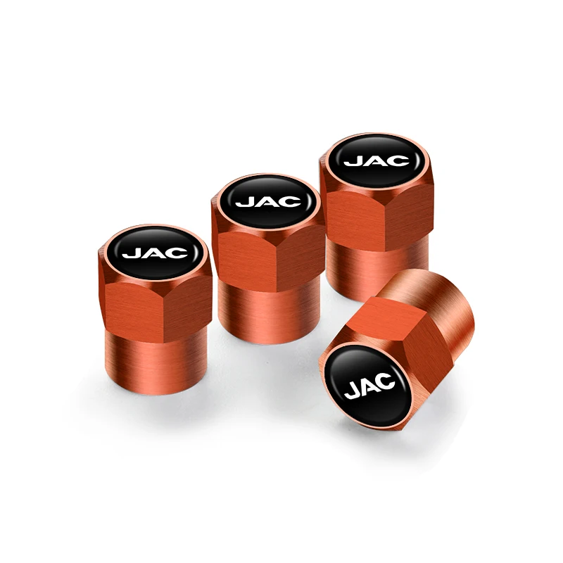 4Pcs Car Logo Wheel Tire Valve Stem Decoration Accessories For JAC Refine J3 J2 S5 S3 J5 J6 J4 T8 Vapour S2