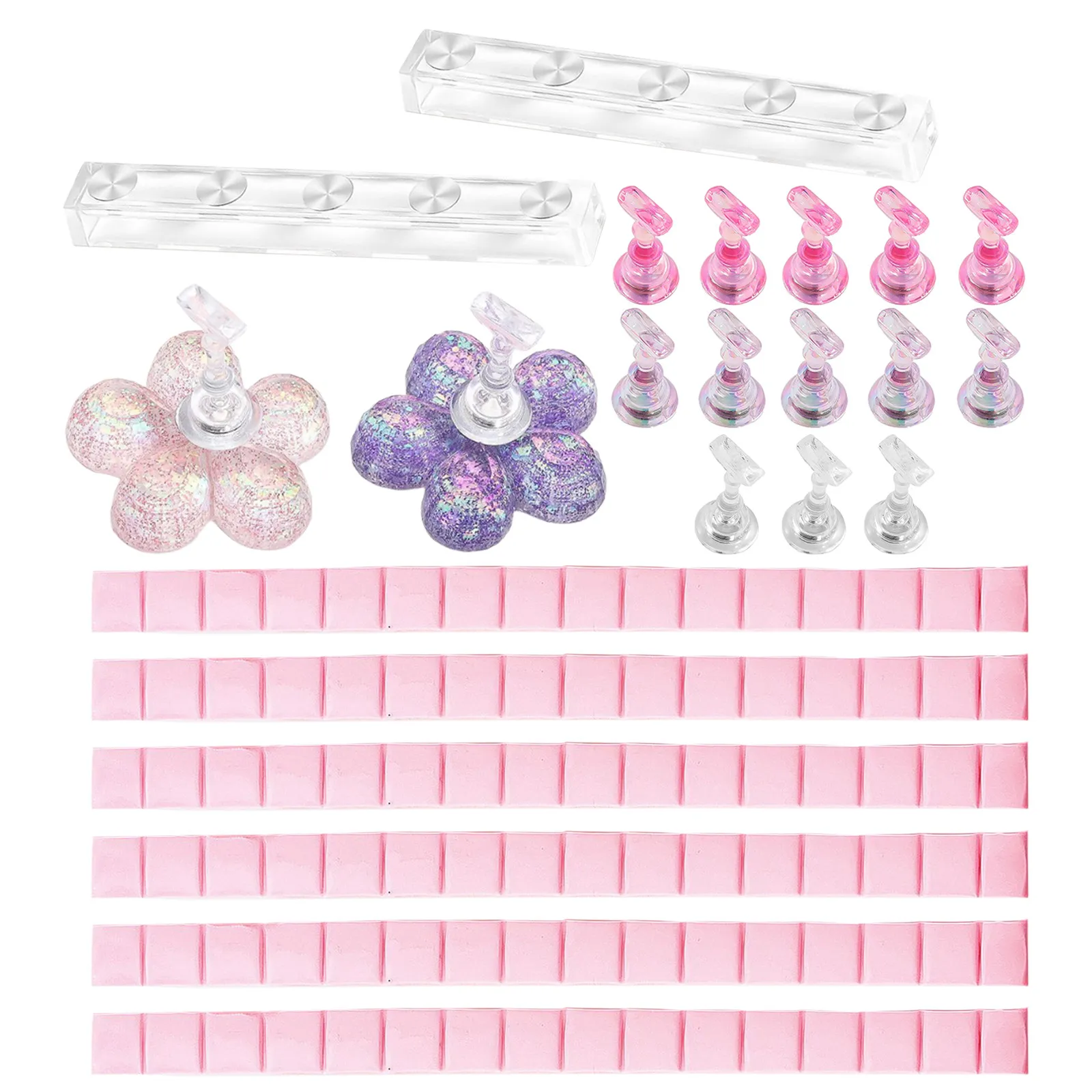 

1Set Manicure Practice Stand Nail Art Display Holder Fake Nail Support Rack Portable Fingernail Painting Stand for Beginners