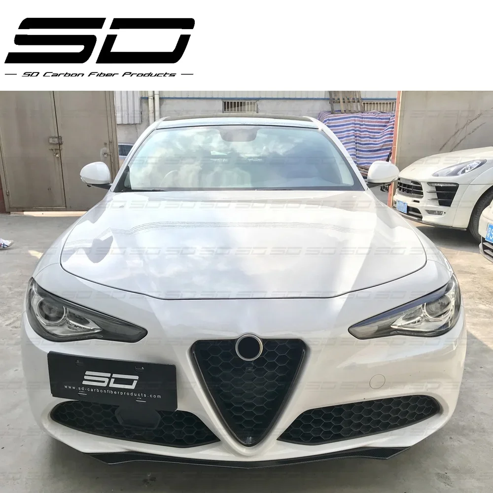 Limited Edition Dry Carbon Fiber  Front Lip  Giulia Style For Al-fa Ro-meo Giu-lia