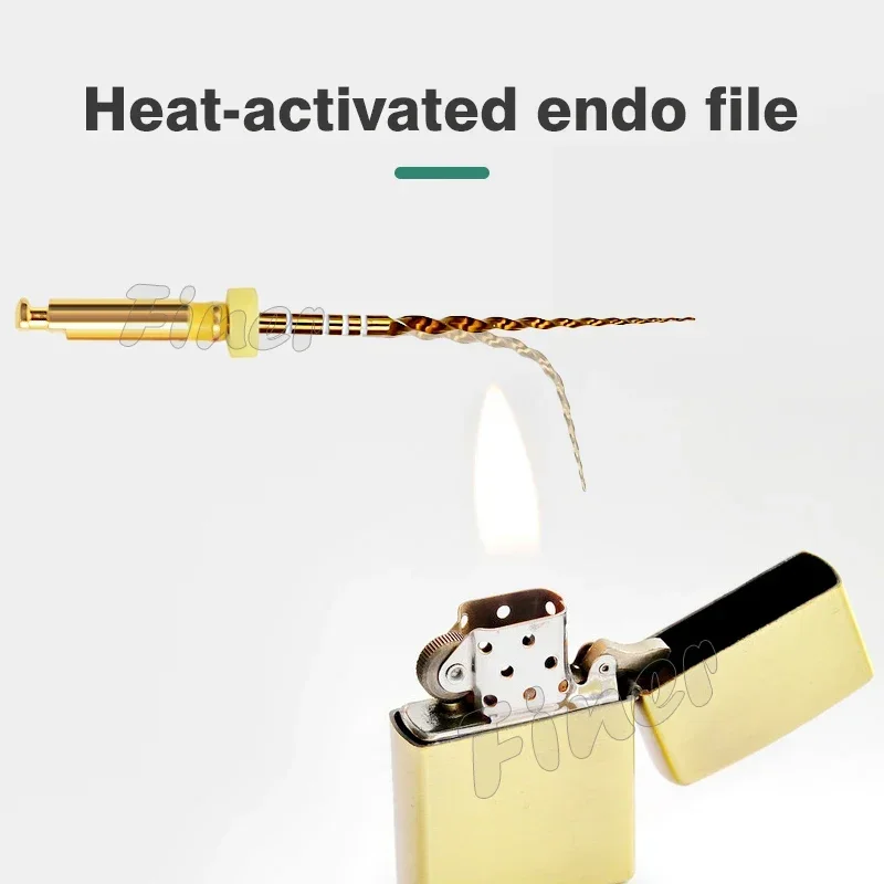 Dental Rotary Wave Gold Endo One Files Endodontic Reciprocating Niti Endo Files for Root Canal Preparation Endodontic Treatment