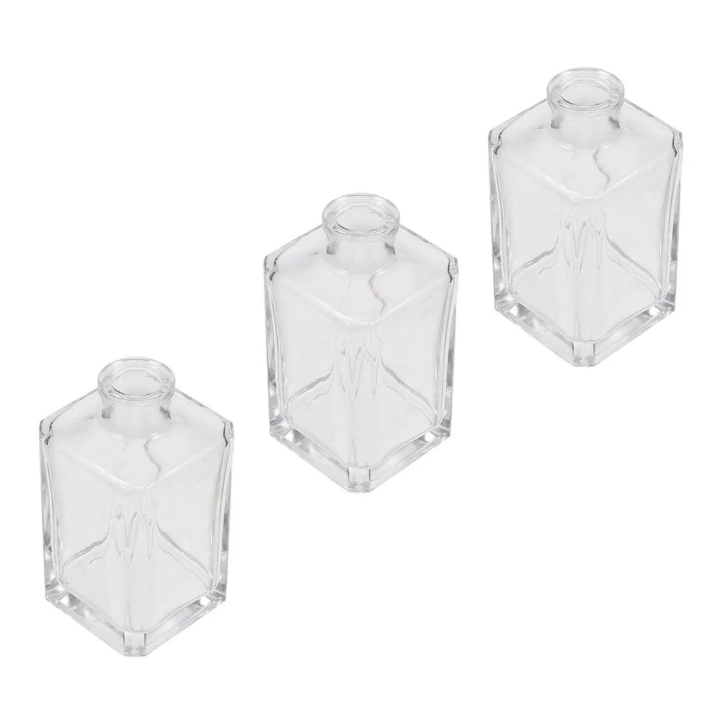 

Набор из 3 многоразовых стеклянных флаконов для ароматерапии, пустые диффузоры для эфирных масел с ротанговыми палочками, для рабочего стола, гостиной, спальни