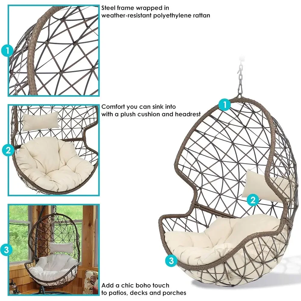 Resin Wicker Hanging Egg Chair 2
