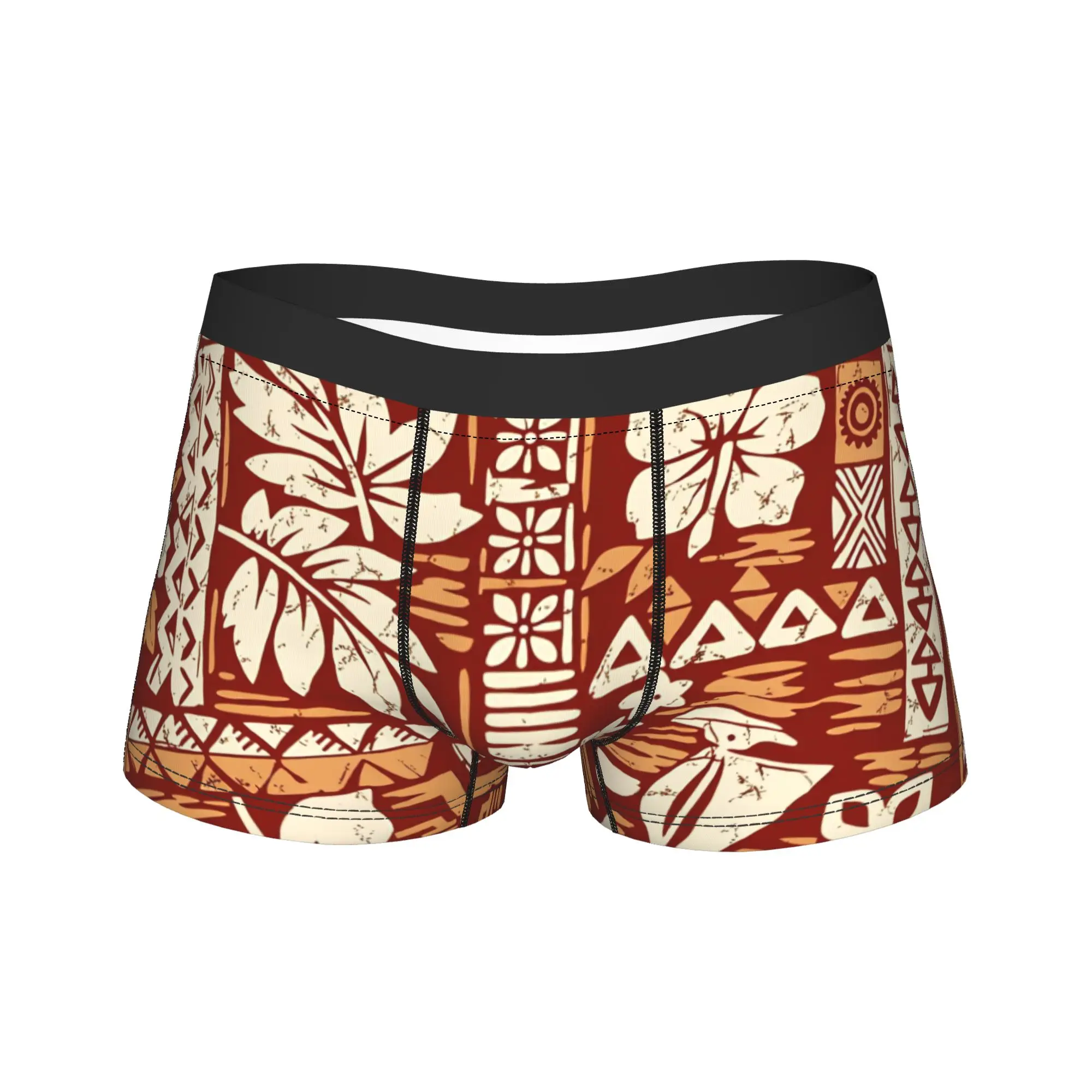 Polynesian Art Boxershorts  3D Pouch Underwear Hot Sale Custom DIY Boxer Brief Breathable Male Panties Plus Size