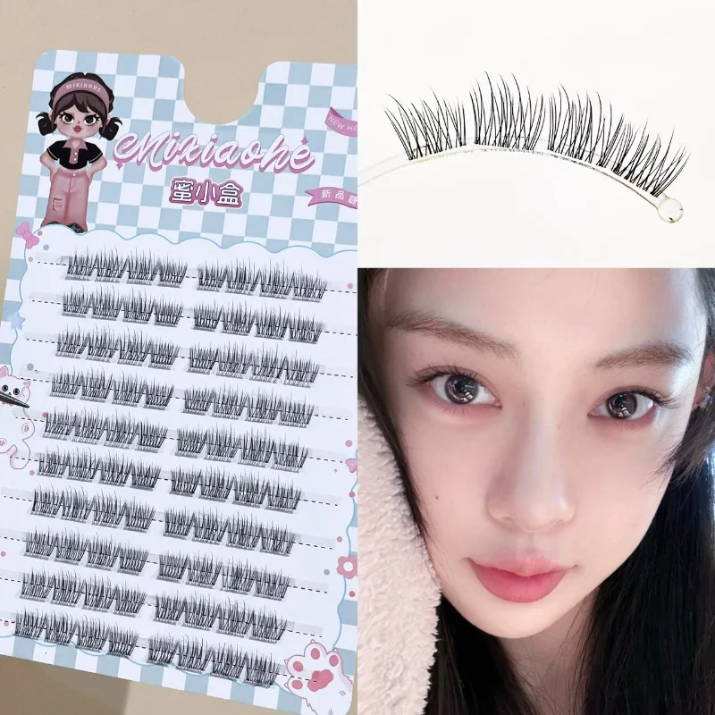 Mixiaohe Natürliche Kurze Cluster-Wimpern Ultra-Dünn Weich Bequem Anfängerfreundlich Tägliches Make-up