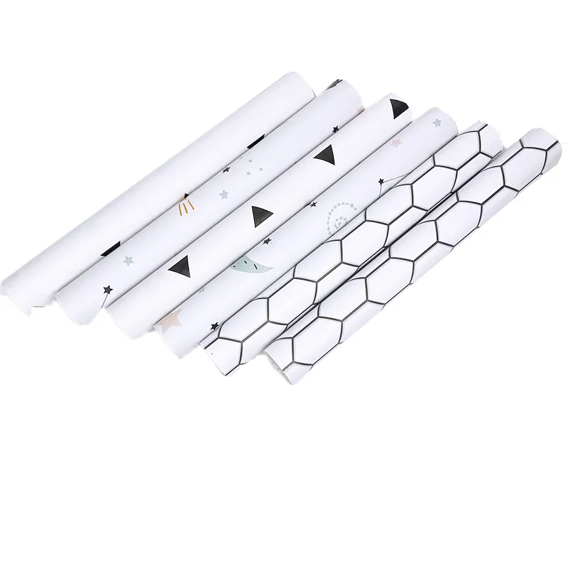 شحن مجاني ورق حائط ذاتي اللصق برسوم كرتونية لطيفة لتزيين الحائط الأبيض لغرفة النوم وخزانة طاولة رياض الأطفال ونجمة تجديد #6