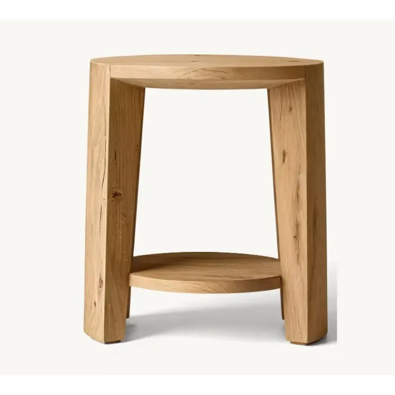 Luxury Solid Oak Side Table for Living Room Furniture