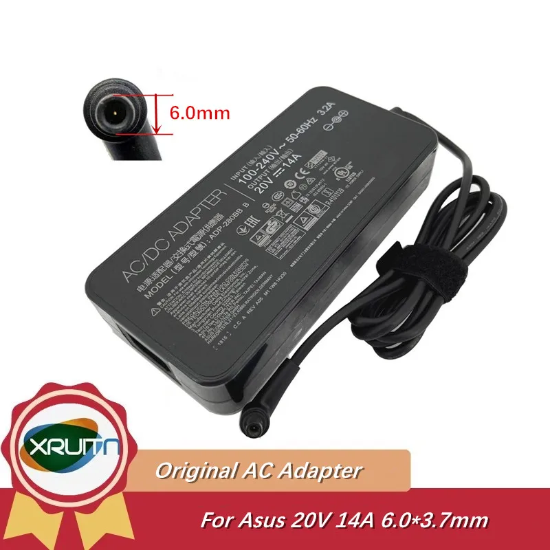 ADP-280BB B 14A 20V 280W AC Adapter Charger For ASUS ROG Strix G16 G614JI-XS96 TUF Gaming A16 FA617XT Laptop Power Supply 6.0mm