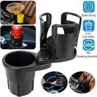 Car Cup Holder Multifunction 4 In 1 Adjustable Dual Cup Holder Expander Adapter Car Cup Mount Mobile Phone Holder Accessories