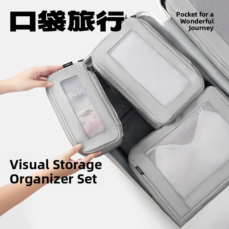 Bolsa de almacenamiento portátil para viaje, conjunto de artículos de tocador, ropa cosmética, organizador oes, bolsa de almacenamiento para viajes