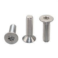 10pcs Six-Lobe Torx Flat Countersunk Head Screw Bolt M1.4 M1.6 M2 M2.5 M3 M4 M5 M6 M8 304 A2-70 Stainless Steel GB2673