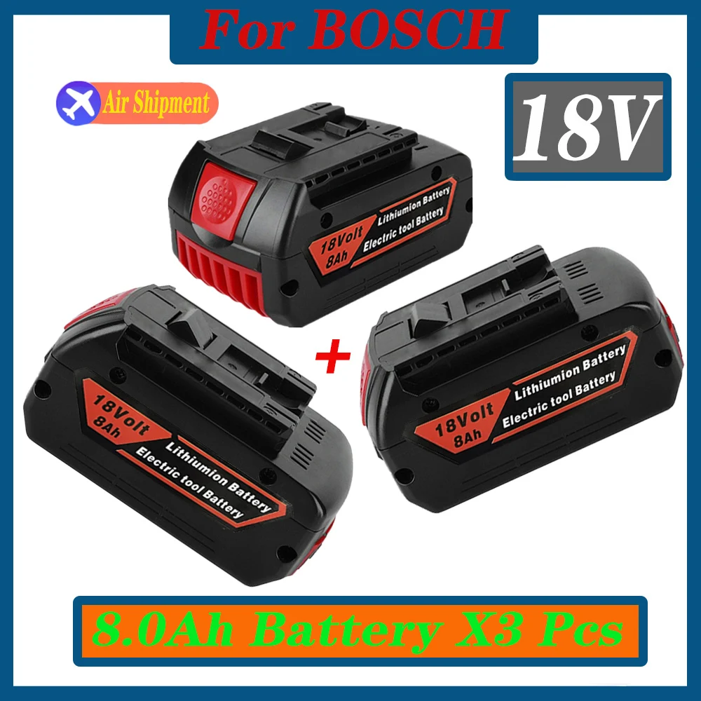 

2023 18V 18000mah Rechargeable Battery For Bosch 18V Battery Backup 6.0A Portable Replacement For Bosch BAT609 Indicator light