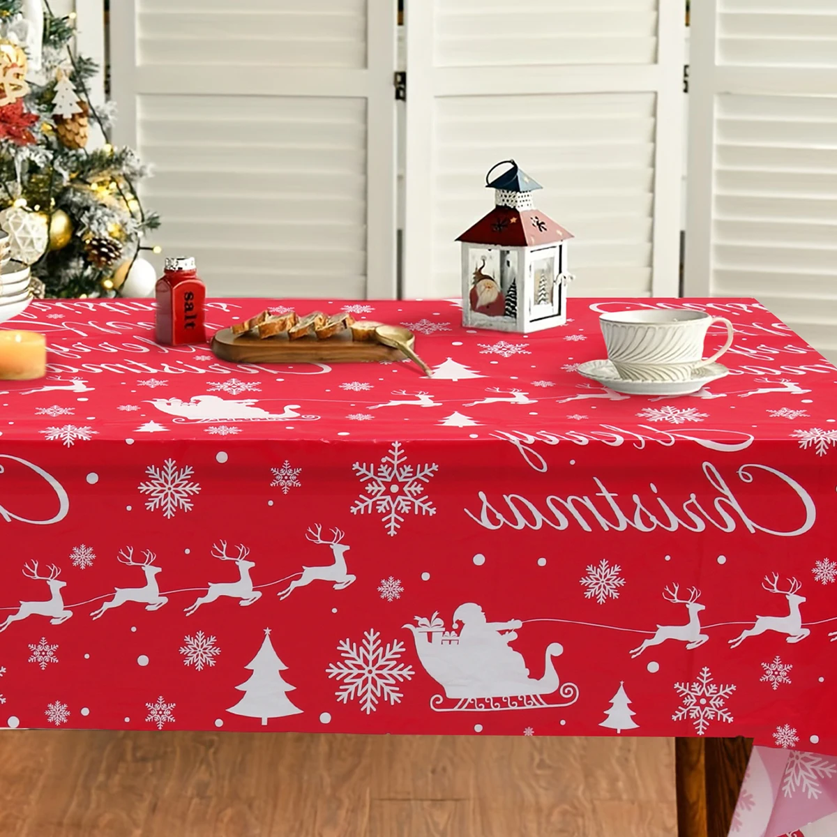 Christmas Snowman Tablecloth Merry Christmas Decoration for Home 2024 Tablecloth Xmas Ornaments Navidad Natal New Year Gift 2025 image 4