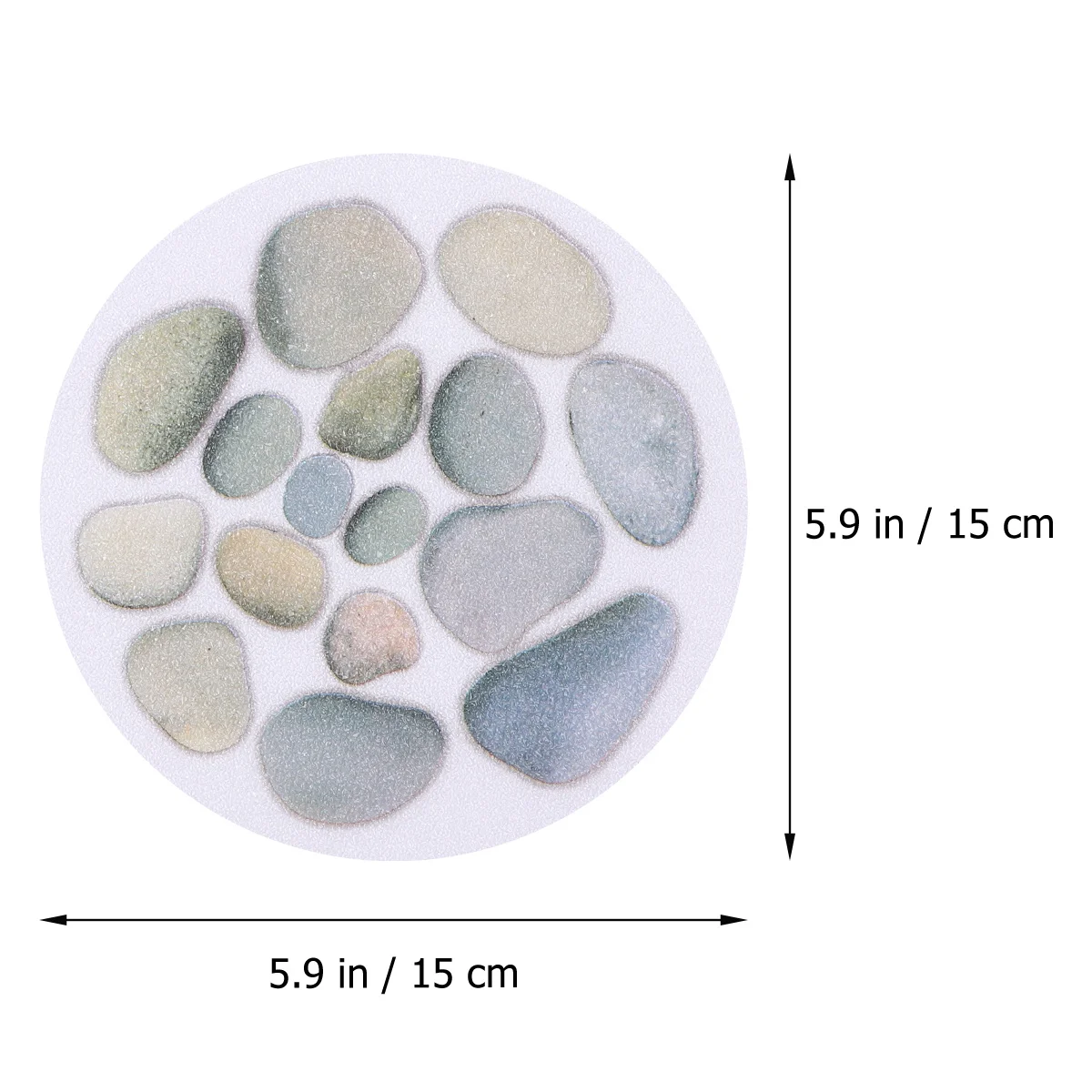 

4Pcs Anti-Slip Stickers 15Cm Water Resistant Stone Look Safety Grip Decals for Home Bathroom Kitchen Tub Floor Application