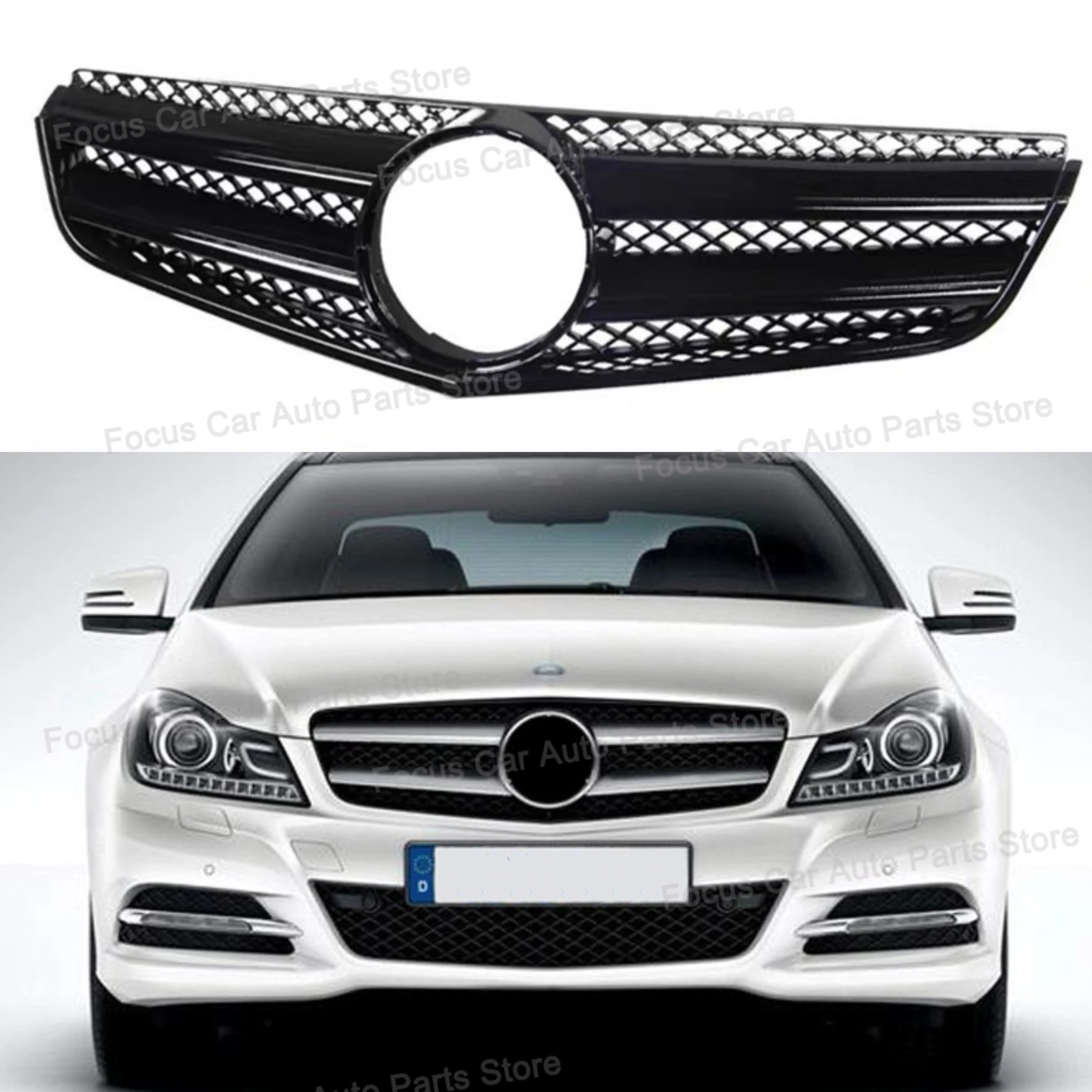 Car Front Grill Air Inlet Grille For Mercedes Benz C-Class W204 COUPE 2012 2013 2014