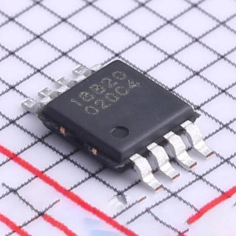 5pcs/lote Temperature Sensor DS18B20U NEW 18B20 MSOP-8 Sensor Chip 1-wire temperature sensor