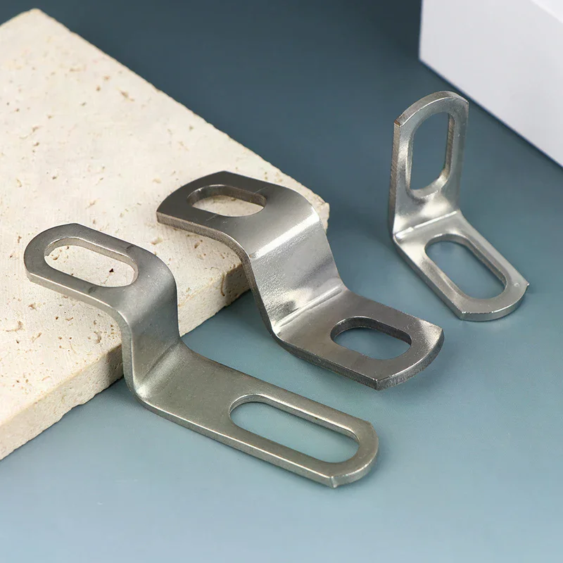 Motorcycle Exhaust Pipe Bracket Z/L-Shaped Stainless Steel Moto Modification Exhausts Pipe Clamps Fixed Bracket Accessory