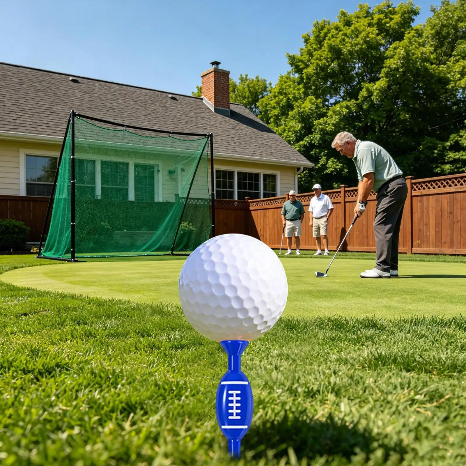 Tall Golf Tees 10 Piece Football Shape Multi-colored Training Support Professional Golf Tees For Enhanced Durability & Stability
