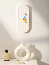 Home Furnishing Decoration Dopamine Wall Mounted Clock White Watch for Living Room Kids Gifts