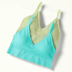 Women Crop Top U-Back Bra Tube Top Seamless Underwear Sports Bras Streetwear Tanks Bralette Sexy Lingerie Removable Pads M-XL